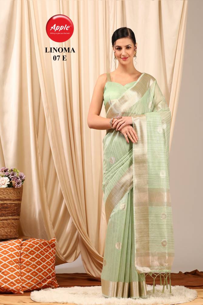 Linoma 07 By Apple Heavy Linen Woven Designer Sarees Wholesale Clothing Suppliers In India
